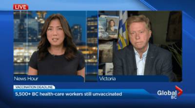 Keith Baldrey - As deadline approaches for full vaccination of B.C. health care workers, thousands still unvaccinated - globalnews.ca