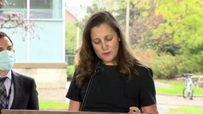 Chrystia Freeland - Freeland announces new COVID-19 financial supports as current ones set to expire Oct. 23 - globalnews.ca