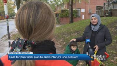 Advocates call for provincial plan to end ‘she-cession’ in Ontario - globalnews.ca - county Ontario
