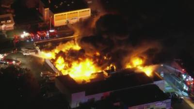 Firefighters work to contain massive multi-alarm fire in Pennsauken - fox29.com - state New Jersey - county Camden