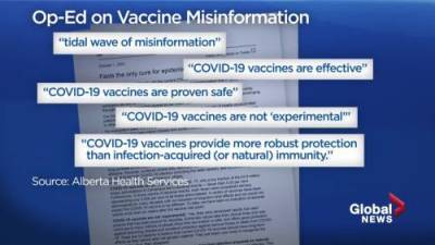 ‘Parallel epidemic’ of misinformation hurting Albertans alongside COVID-19 pandemic - globalnews.ca