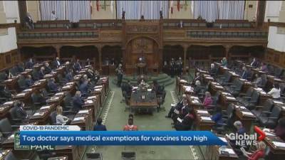 Ontario top doctor says medical exemptions for COVID vaccines too high - globalnews.ca