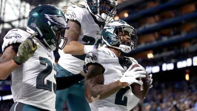 Williams - Gregory Shamus - Ground and pound: Eagles RBs score 4 TDs in 44-6 win over Detroit Lions - fox29.com - Philadelphia, county Eagle - county Eagle - city Philadelphia, county Eagle - Jordan - state Michigan - city Detroit, state Michigan - county Scott - city Lions - county Howard - city Boston, county Scott