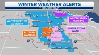 First big snowstorm of season forecast for northern Plains, Midwest - fox29.com - state Minnesota - state Mississippi - state Wisconsin - state Nebraska - state South Dakota - county Dakota