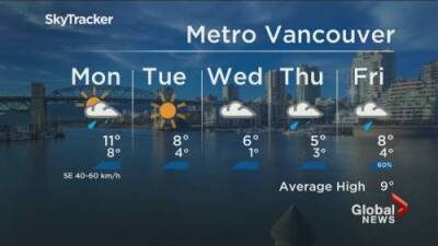 B.C. evening weather forecast: Nov. 14 - globalnews.ca - Britain - city Columbia, Britain - city Vancouver
