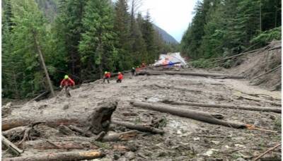 One woman dead after mudslide sweeps cars off highway north of Pemberton, B.C. - globalnews.ca
