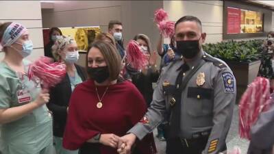 Police officer returns to Cooper University Hospital to give thanks staff that helped him during COVID battle - fox29.com - state New Jersey - city Manchester