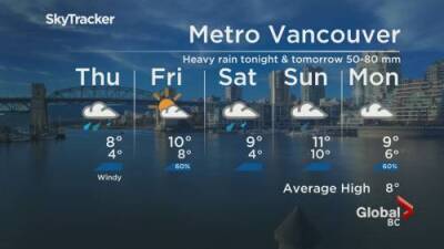 Kristi Gordon - B.C. evening weather forecast: Nov. 24 - globalnews.ca - Britain - city Columbia, Britain - city Vancouver