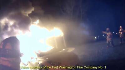Video: Tesla catches fire, spreads to nearby home in Maple Glen - fox29.com - Washington - county Montgomery