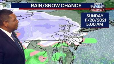 Williams - Weather Authority: Weekend cold front could help parts of region see first flakes - fox29.com - state Delaware