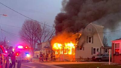 Cardboard box of sawdust sparked Delaware house fire that injured adult, 2 kids - fox29.com - state Delaware - county New Castle - county Marshall