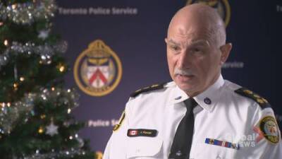 Catherine Macdonald - James Ramer - Toronto police chief looks back at 2021 - globalnews.ca