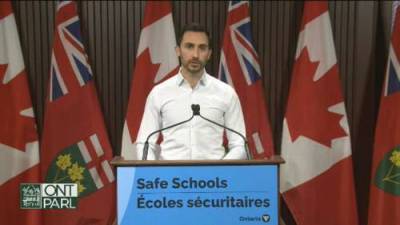 Stephen Lecce - Coronavirus: Ontario education minister announces $381 million in health and safety measures funding for schools - globalnews.ca