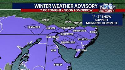Weather Authority: Partly cloudy, cold Wednesday with more snow ahead - fox29.com - state New Jersey - state Delaware - county Chester