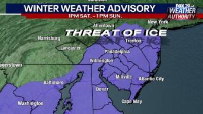Weather Authority: Sleet, freezing rain to impact Valentine's Day weekend - fox29.com - state Pennsylvania - state New Jersey - state Delaware