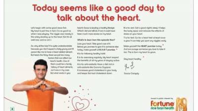 Sourav Ganguly returns in Fortune Oil ad to address health ailment concerns - livemint.com