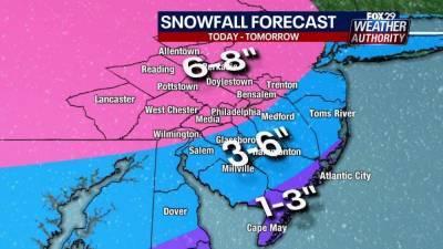 Weather Authority: Thursday storm could bring measurable snowfall to parts of region - fox29.com - state Pennsylvania - state New Jersey - state Delaware