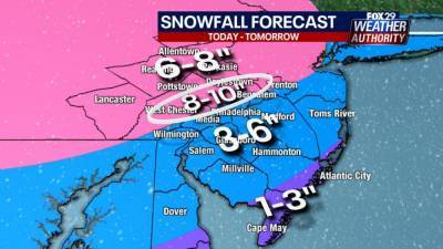 Weather Authority: Thursday storm brings measurable snowfall totals to parts of region - fox29.com - state Pennsylvania - state New Jersey - state Delaware