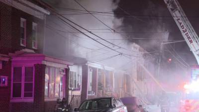 Trenton firefighters battle heavy smoke in icy conditions, working to extinguish house fire - fox29.com - city Trenton