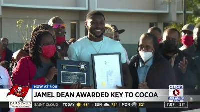 Cocoa honors Super Bowl champion Jamel Dean with key to city - clickorlando.com - county Bay - city Tampa, county Bay