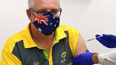 Australian PM Scott Morrison receives first dose of Covid-19 vaccine - livemint.com - Australia - county Scott