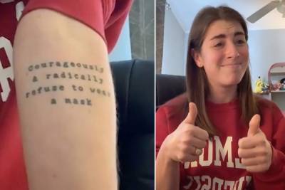 Woman regrets very unfortunate tattoo she got just before pandemic - nypost.com