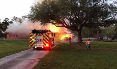 Lake County house goes up in flames; traffic delays expected on CR-46A - clickorlando.com - county Lake
