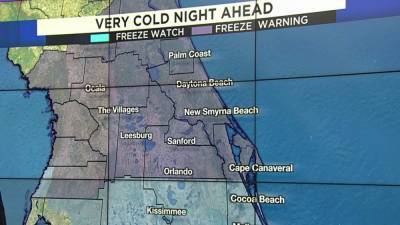 Tom Sorrells - Central Florida to see freeze warnings, frost - clickorlando.com - state Florida - city Orlando - city Some