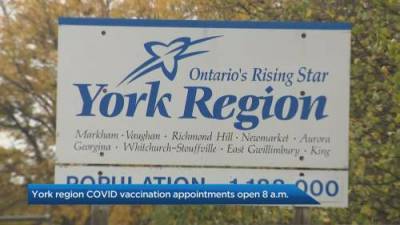 Karim Kurji - York region opens up COVID-19 vaccination appointments - globalnews.ca - county York