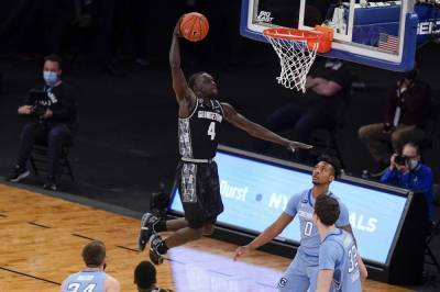 John Thompson - Ewing, Georgetown take Big East, NCAA bid with stunning rout - clickorlando.com - New York - county Patrick - city Georgetown