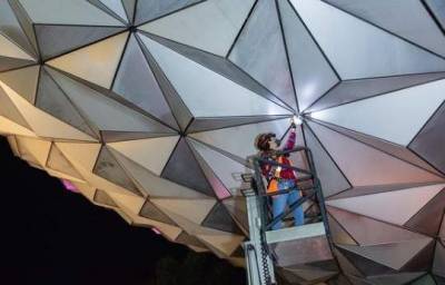 Imagineers begin test fitting new lights on EPCOT’s Spaceship Earth - clickorlando.com - state Florida