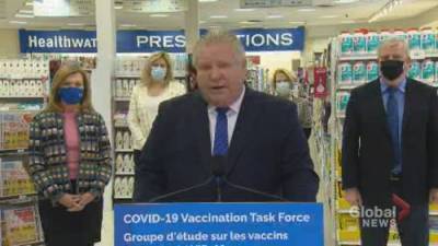 Doug Ford - Ontario to expand pharmacy pilot project to people aged 60 and older - globalnews.ca