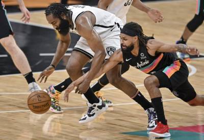 Harden's triple-double helps Nets escape in OT against Spurs - clickorlando.com - city San Antonio