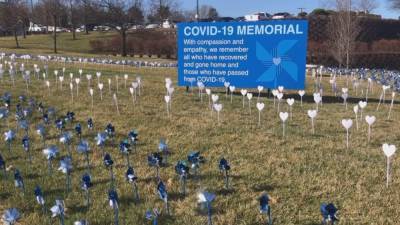 Pinwheels, hearts displayed outside Missouri hospital to mark 1 year since 1st COVID-19 patient - fox29.com - state Missouri - county St. Louis