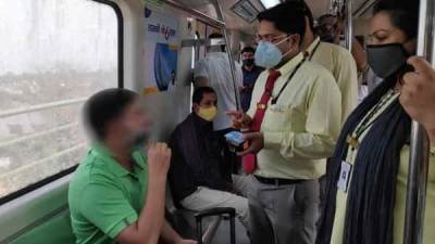 Delhi Metro to reinforce COVID-19 mask rule, social distancing strictly amid COVID surge - livemint.com - India - city Delhi
