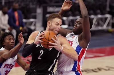 Kevin Durant - Blake Griffin - Harden, Griffin help Nets hold off Pistons 113-111 - clickorlando.com - city Detroit