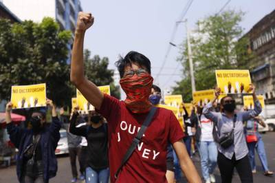 Min Aung Hlaing - Protests in Myanmar as junta chief marks Armed Forces Day - clickorlando.com - county Day - Burma - city Yangon - city Naypyitaw