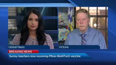 Keith Baldrey - COVID-19: Surrey teachers now receiving Pfizer vaccine, B.C. officials hold 1 p.m. briefing - globalnews.ca