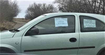 Fuming driver plasters angry notes on car and tries to block Covid rule-breakers - dailystar.co.uk - Britain