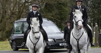 Heartbreaking images from funeral of GMP officer who died from Covid-19 at just 49 - manchestereveningnews.co.uk