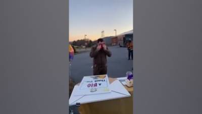 UPS driver moved to tears after residents on his route throw ‘thank you’ party and give him $1,000 - fox29.com - state Pennsylvania - state Virginia - Chad - county Dauphin