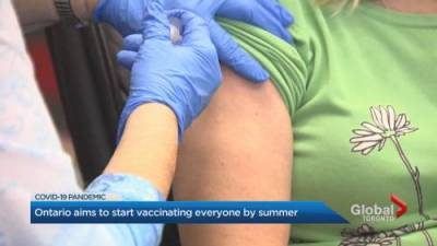 Coronavirus: Ontario rollout plan aims to start vaccinating everyone by summer - globalnews.ca