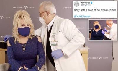 Dolly Parton - Dolly Parton, 75, receives Moderna COVID-19 vaccine after pledging $1M to help fund trials - dailymail.co.uk