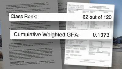 Baltimore-area student passed only 3 classes in 4 years, ranked near top half of class - fox29.com - France - city Baltimore