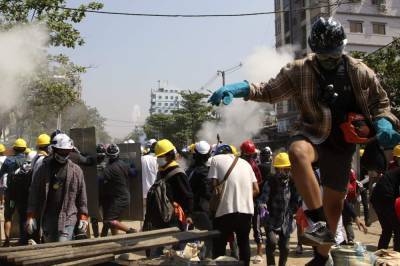 Myanmar police fire on protesters in ancient former capital - clickorlando.com - Burma - city Yangon
