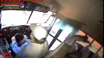Shocking video captures moment deer crashes through school bus windshield, landing on student - fox29.com - state Virginia - state South Carolina