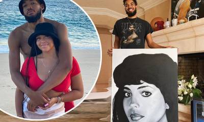 Jordyn Woods gifts Karl-Anthony Towns a portrait of his mother who died of COVID-19 complications - dailymail.co.uk - state Minnesota - city Karl-Anthony