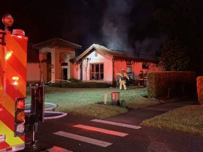 Lake Mary - Crews battle overnight blaze at Lake Mary home - clickorlando.com - state Florida - county Seminole - county Lake