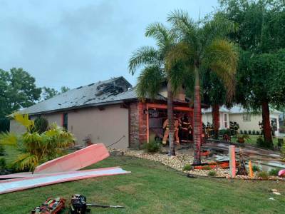 Lightning strike sparks fire at Mount Dora home - clickorlando.com - state Florida - county Bay