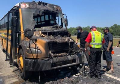 No students injured as school bus catches fire in Seminole County - clickorlando.com - state Florida - county Seminole - county Polk